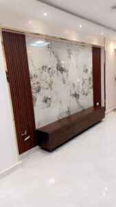 ديكور شاشه بديل الرخام مع بديل الخشب مارب المجمع حمدي العليمي للديكور واعمال النجاره مارب 778842146